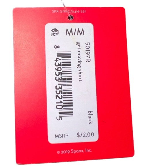 NWT SPANX Get Moving Short in Black Size Medium Activewear Athleisure - Picture 6 of 8